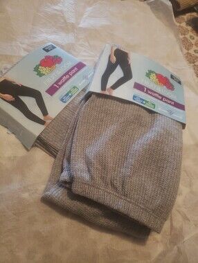 Fruit of the Loom Light Gray Waffle Knit Lounge Pants - Pack